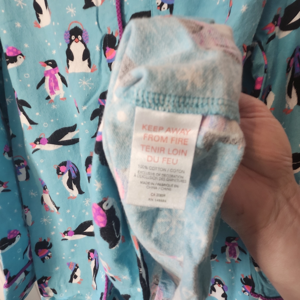 Penguin Print Womens Pajamas - Picture 3 of 8